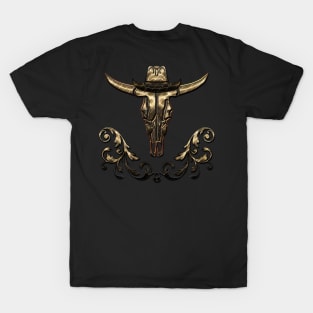 Awesome elegante cow skull with hat T-Shirt